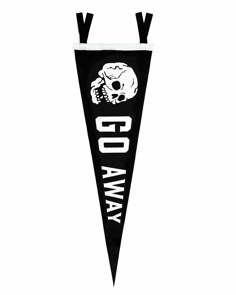 Oxford Pennant Go Away Skull Pennant Home 3 Oxford Pennant Go Away Skull Pennant Home