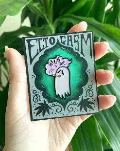Ectogasm High 'Til I Die Ghost Pin Enamel Pins + Buttons