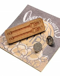 Queerly Departed Torches Wooden Pin