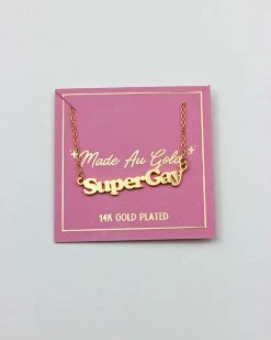 Made Au Gold Necklaces + Earrings SuperGay Necklace