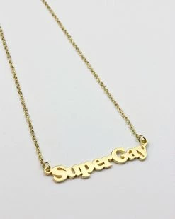 Made Au Gold Necklaces + Earrings SuperGay Necklace