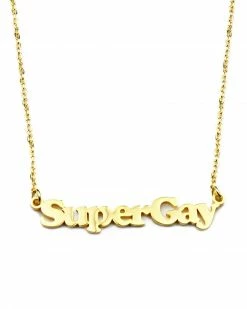 Made Au Gold Necklaces + Earrings SuperGay Necklace