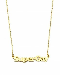 Made Au Gold Necklaces + Earrings SuperGay Necklace