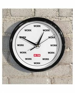 No Fun Press WORK Wall Clock Accessories