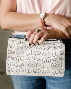 Unblushing Boobs Zipper Pouch Bags + Pouches
