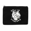 Stay Home Club Bags + Pouches Shut Up Everyone Cat Zip Pouch