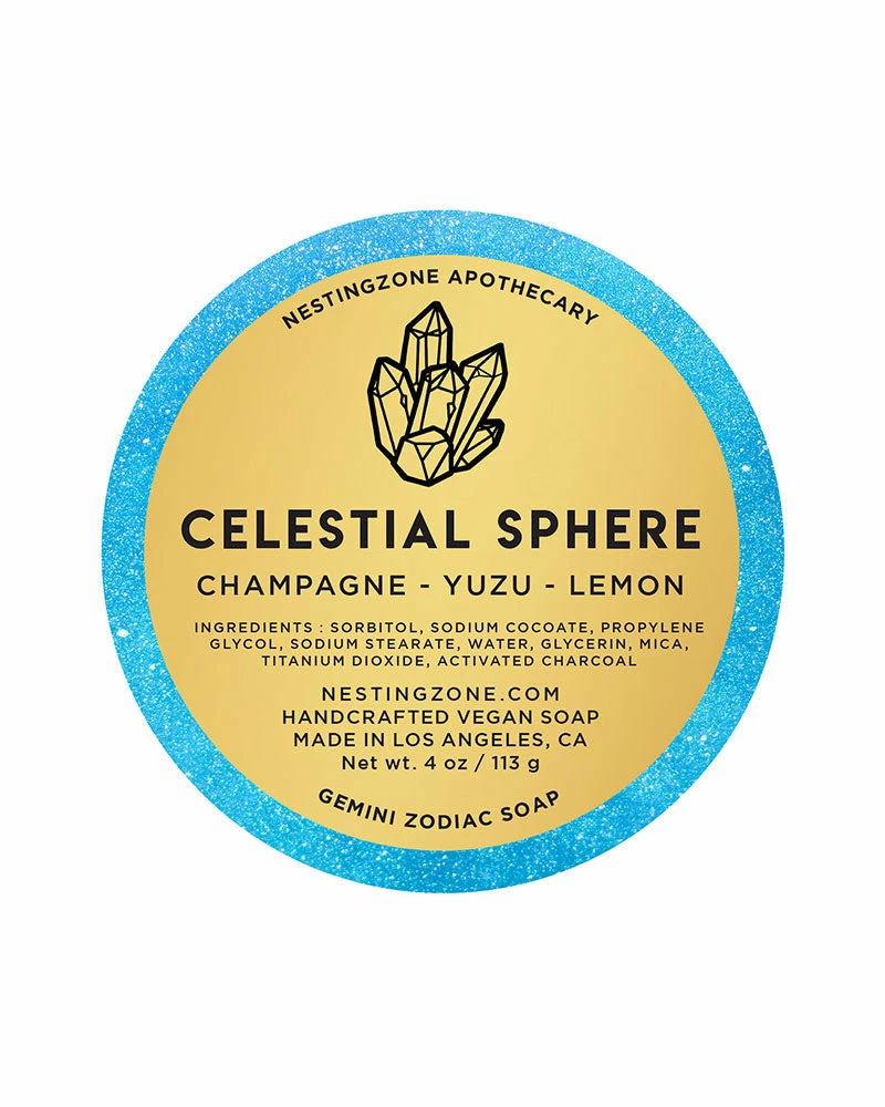 Nestingzone Apothecary Home Celestial Sphere Bar Soap (Gemini Zodiac) 2 Nestingzone Apothecary Home Celestial Sphere Bar Soap (Gemini Zodiac)
